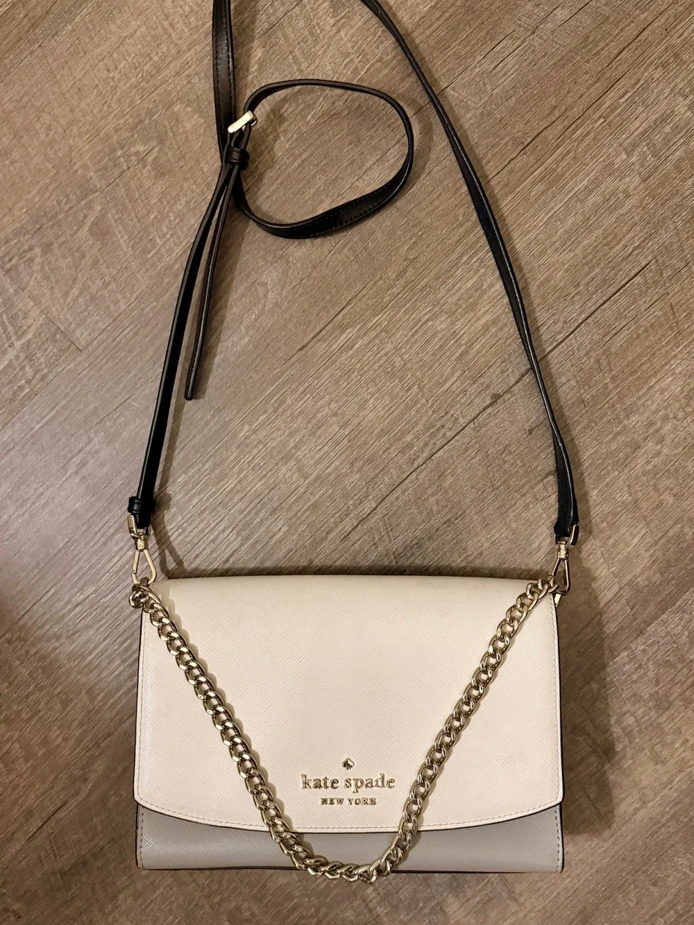 Kate Spade NY Madison Willow Mini Flap Crossbody | Gray & White